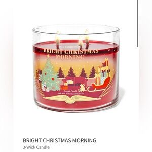 NWT. Bath & Body Works Bright Christmas Morning Candle